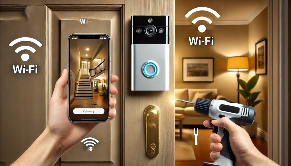 A smart home Wi-Fi doorbell that allows you to see and talk to visitors. Learn how to setup smart home video doorbell easily.