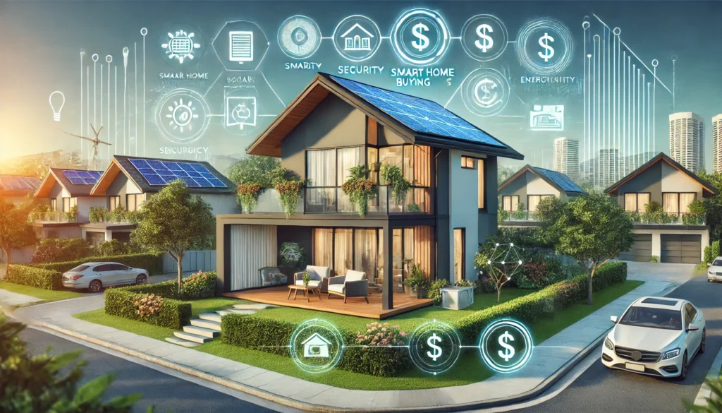 A modern smart home with connected devices, showcasing how to make a smart home buying decision for a better lifestyle.